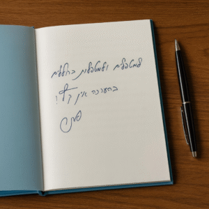 הקדשה אישית לספר