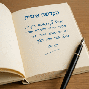 הקדשה אישית לספר